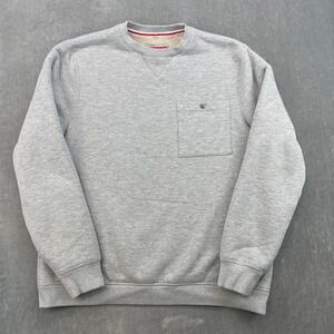 Coleman Men L Gray Sherpa Lined Waffle Knit Pocket Sweatshirt